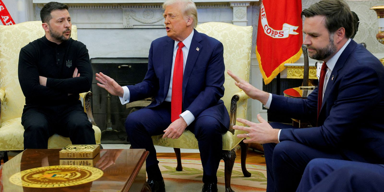 Tensão e bate-boca marcam encontro entre Trump e Zelensky