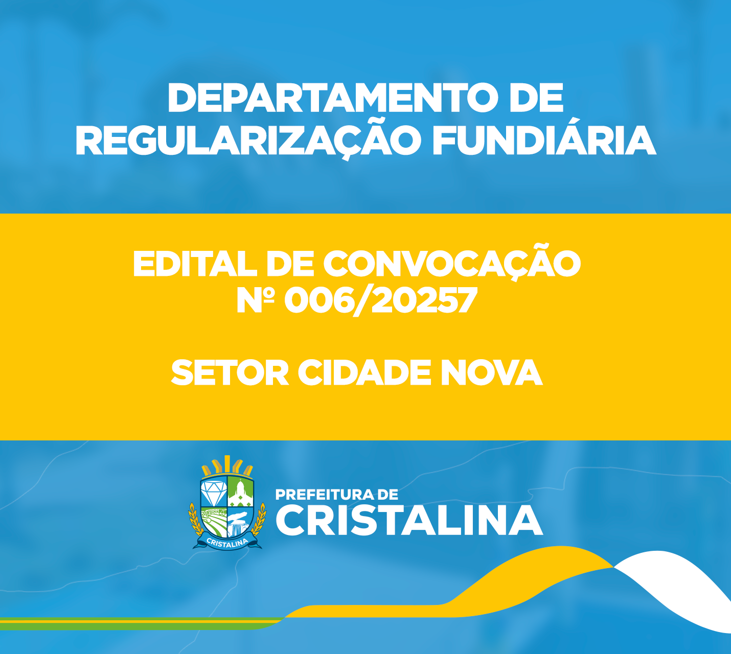 Prefeitura convoca moradores do Setor Cidade Nova para regularização fundiária