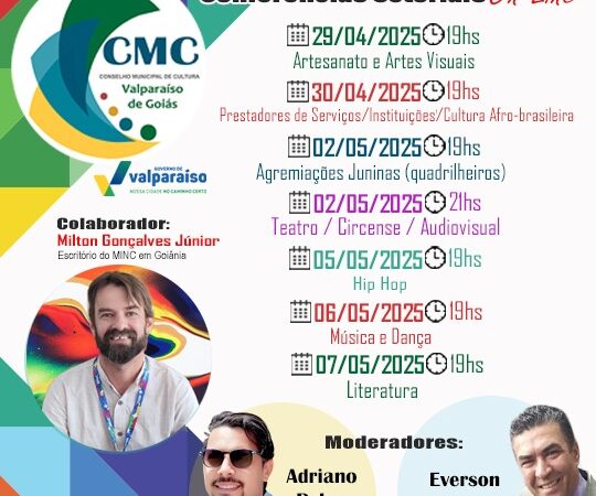 CONFERÊNCIAS SETORIAIS DE CULTURA AVANÇAM EM VALPARAÍSO DE GOIÁS