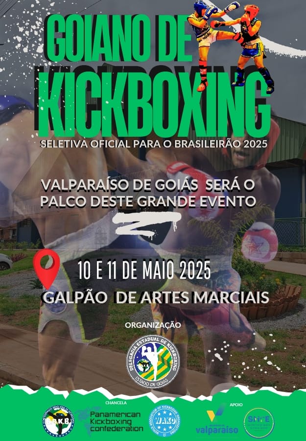 CAMPEONATO GOIANO DE KICKBOXING RETORNA A VALPARAÍSO DE GOIÁS EM MAIO